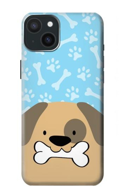 S2669 Cute Dog Paws Bones Cartoon Case For iPhone 15 Plus