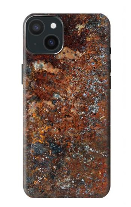 S2714 Rust Steel Texture Graphic Printed Case For iPhone 15 Plus