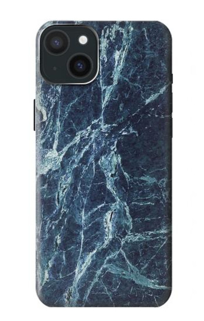 S2799 Light Blue Marble Stone Graphic Printed Case For iPhone 15 Plus