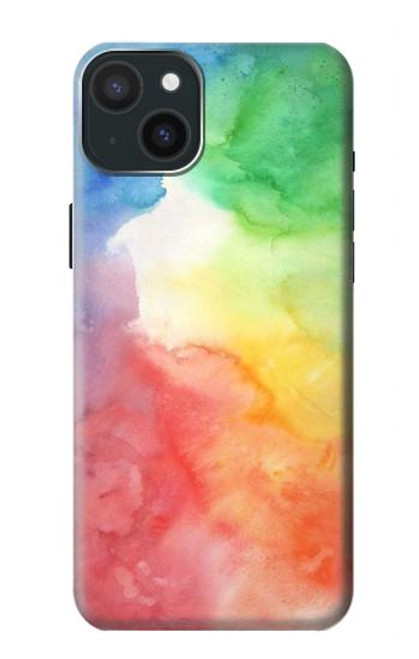 S2945 Colorful Watercolor Case For iPhone 15 Plus