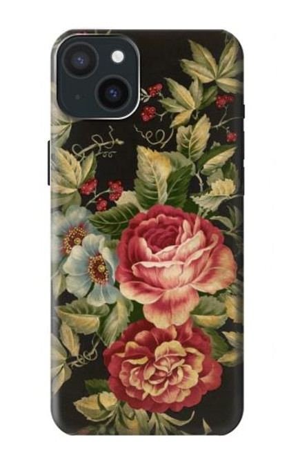 S3013 Vintage Antique Roses Case For iPhone 15 Plus