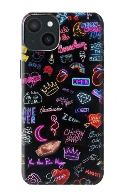 S3433 Vintage Neon Graphic Case For iPhone 15 Plus