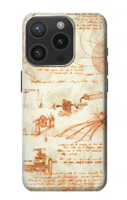 S0566 Technical Drawing Da Vinci Case For iPhone 15 Pro