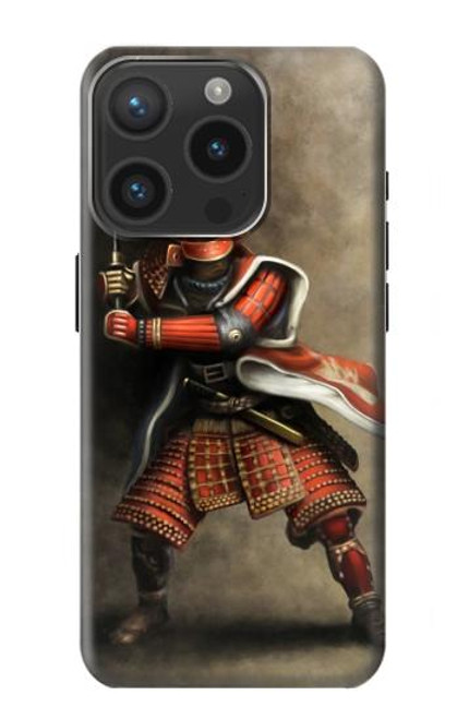 S0796 Japan Red Samurai Case For iPhone 15 Pro