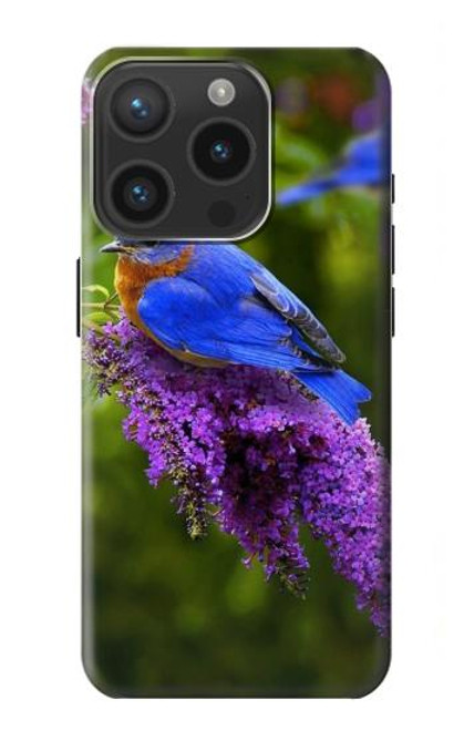 S1565 Bluebird of Happiness Blue Bird Case For iPhone 15 Pro