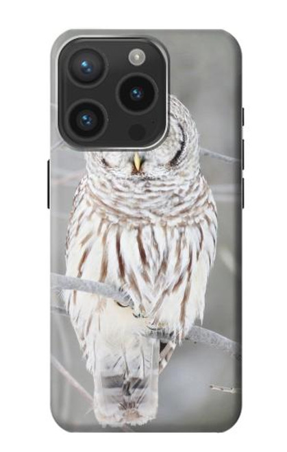 S1566 Snowy Owl White Owl Case For iPhone 15 Pro