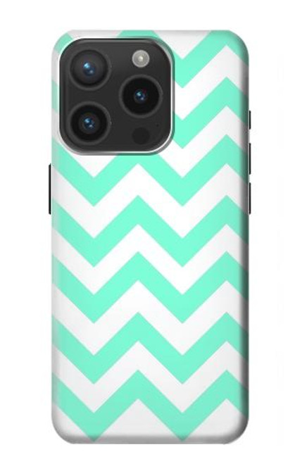 S1723 Mint Chevron Zigzag Case For iPhone 15 Pro
