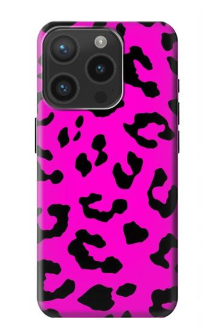 S1850 Pink Leopard Pattern Case For iPhone 15 Pro