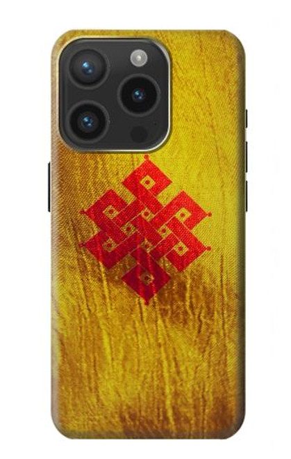 S2318 Eternal Knot Buddhist Spiritual Meditation Case For iPhone 15 Pro