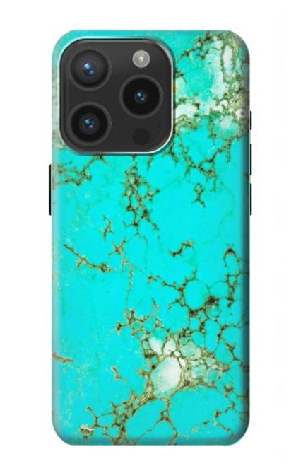 S2377 Turquoise Gemstone Texture Graphic Printed Case For iPhone 15 Pro