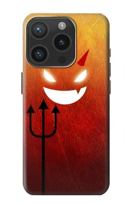 S2454 Red Cute Little Devil Cartoon Case For iPhone 15 Pro