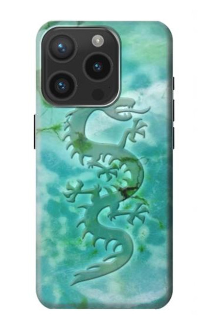 S2653 Dragon Green Turquoise Stone Graphic Case For iPhone 15 Pro