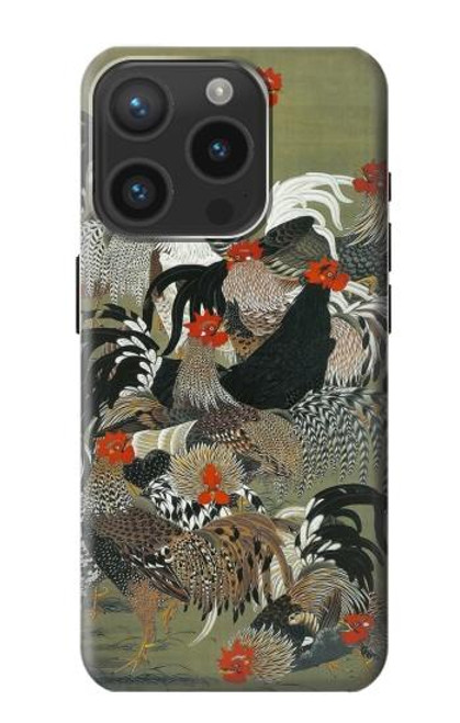 S2699 Ito Jakuchu Rooster Case For iPhone 15 Pro