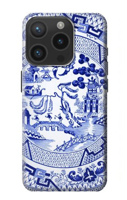 S2768 Willow Pattern Graphic Case For iPhone 15 Pro
