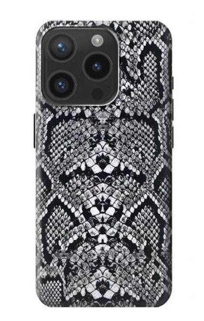 S2855 White Rattle Snake Skin Graphic Printed Case For iPhone 15 Pro