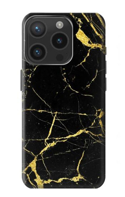 S2896 Gold Marble Graphic Printed Case For iPhone 15 Pro