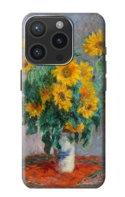 S2937 Claude Monet Bouquet of Sunflowers Case For iPhone 15 Pro