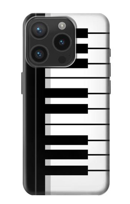 S3078 Black and White Piano Keyboard Case For iPhone 15 Pro