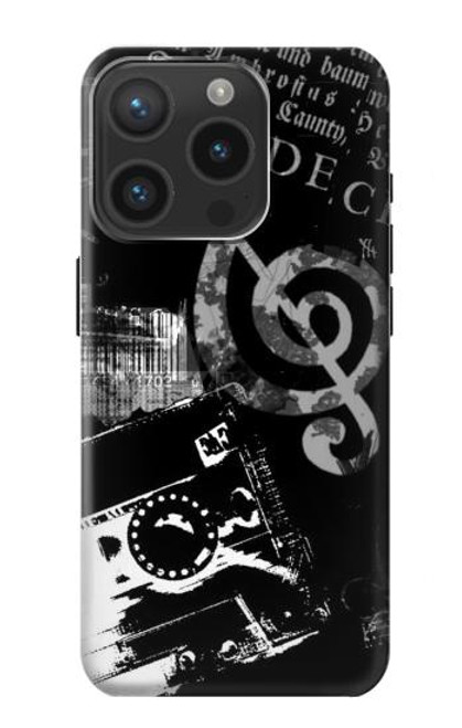 S3197 Music Cassette Note Case For iPhone 15 Pro