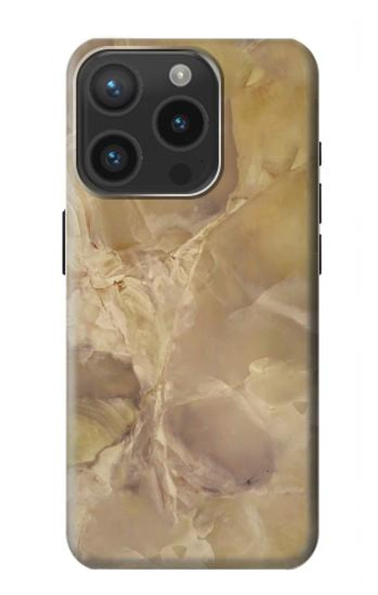 S3240 Yellow Marble Stone Case For iPhone 15 Pro