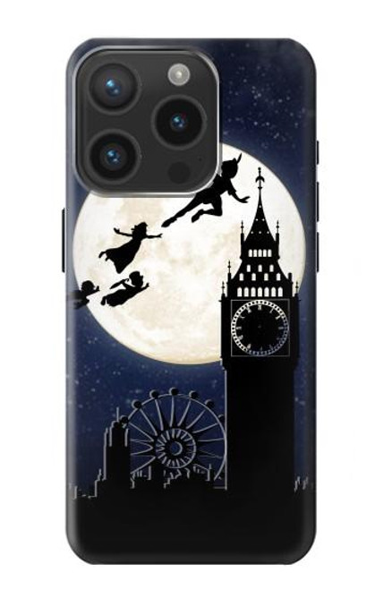 S3249 Peter Pan Fly Full Moon Night Case For iPhone 15 Pro