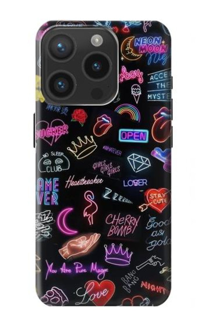 S3433 Vintage Neon Graphic Case For iPhone 15 Pro