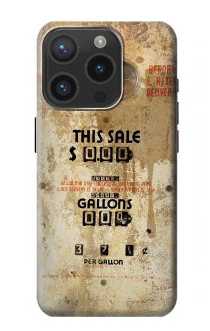 S3954 Vintage Gas Pump Case For iPhone 15 Pro