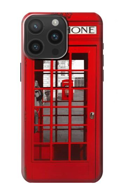 S0058 British Red Telephone Box Case For iPhone 15 Pro Max