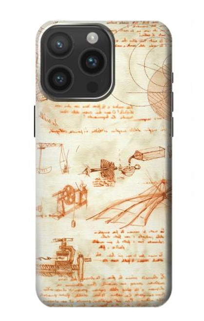 S0566 Technical Drawing Da Vinci Case For iPhone 15 Pro Max
