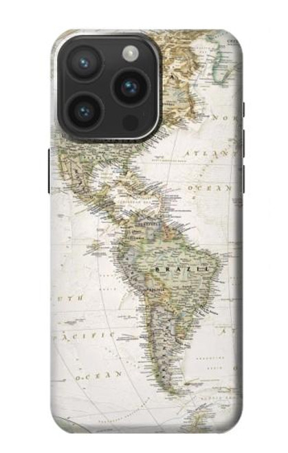 S0604 World Map Case For iPhone 15 Pro Max