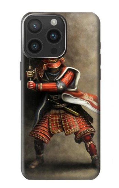 S0796 Japan Red Samurai Case For iPhone 15 Pro Max