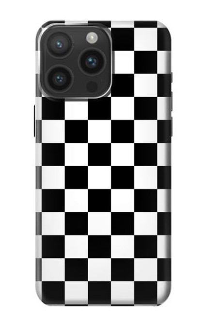 S1611 Black and White Check Chess Board Case For iPhone 15 Pro Max