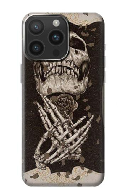 S1676 Skull Rose Case For iPhone 15 Pro Max