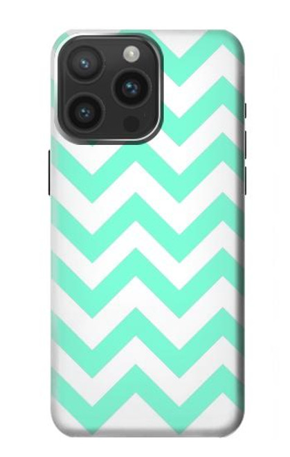 S1723 Mint Chevron Zigzag Case For iPhone 15 Pro Max