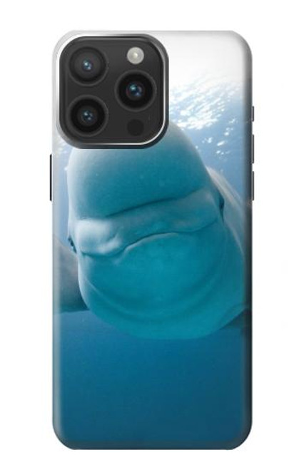 S1801 Beluga Whale Smile Whale Case For iPhone 15 Pro Max