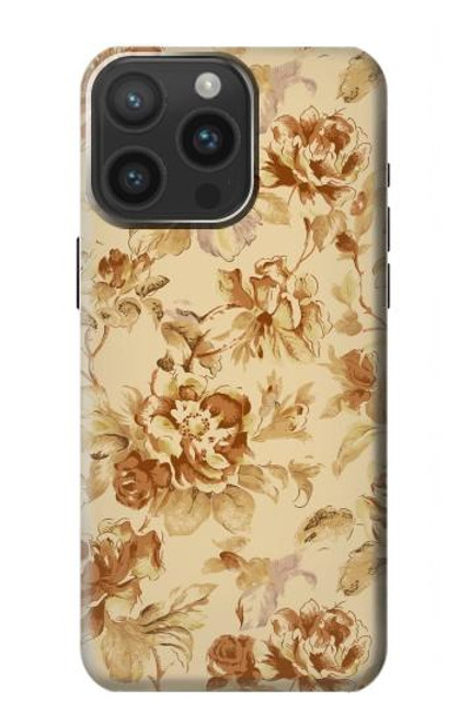 S2180 Flower Floral Vintage Pattern Case For iPhone 15 Pro Max