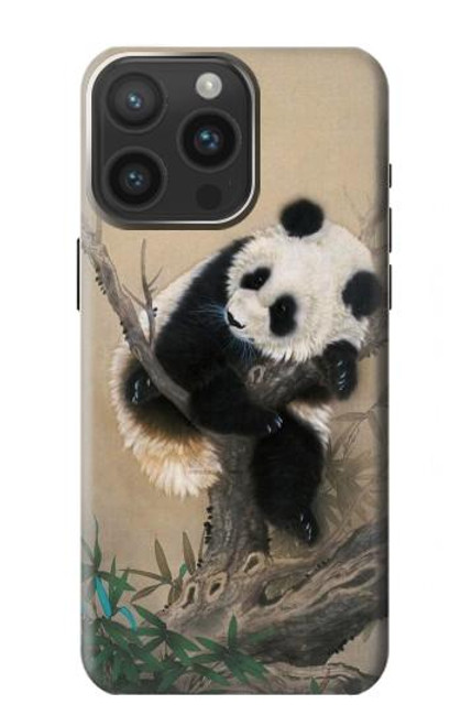 S2210 Panda Fluffy Art Painting Case For iPhone 15 Pro Max