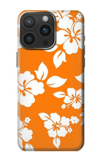 S2245 Hawaiian Hibiscus Orange Pattern Case For iPhone 15 Pro Max