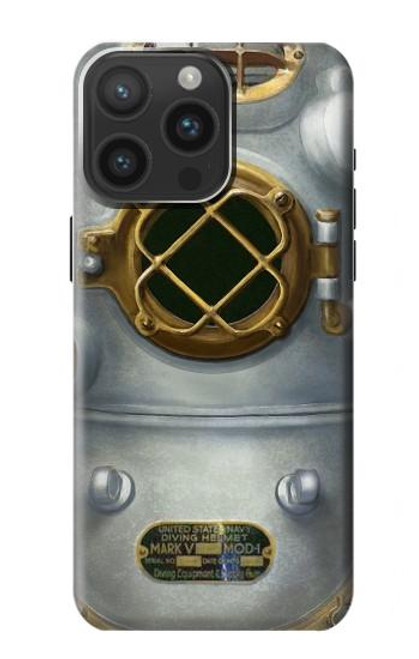 S2646 Vintage Deep Sea Diver Helmet Case For iPhone 15 Pro Max