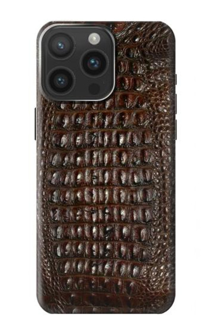 S2850 Brown Skin Alligator Graphic Printed Case For iPhone 15 Pro Max