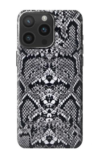 S2855 White Rattle Snake Skin Graphic Printed Case For iPhone 15 Pro Max