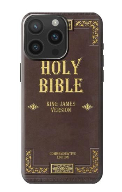 S2889 Holy Bible Cover King James Version Case For iPhone 15 Pro Max