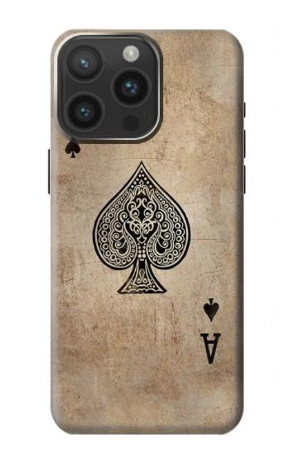 S2928 Vintage Spades Ace Card Case For iPhone 15 Pro Max