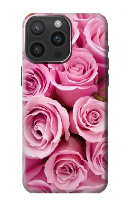 S2943 Pink Rose Case For iPhone 15 Pro Max