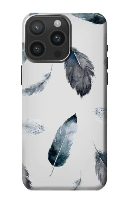 S3085 Feather Paint Pattern Case For iPhone 15 Pro Max