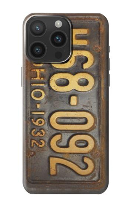 S3228 Vintage Car License Plate Case For iPhone 15 Pro Max