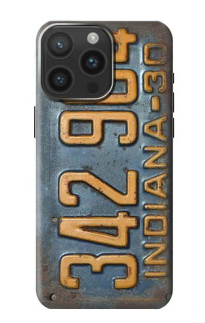 S3750 Vintage Vehicle Registration Plate Case For iPhone 15 Pro Max