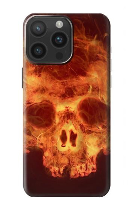 S3881 Fire Skull Case For iPhone 15 Pro Max