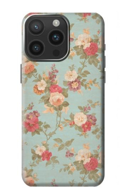 S3910 Vintage Rose Case For iPhone 15 Pro Max