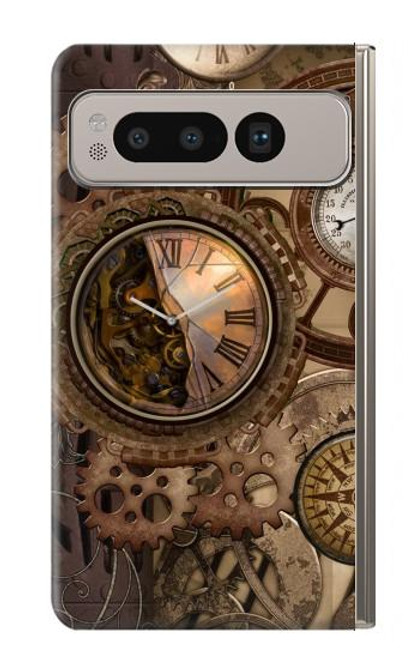 S3927 Compass Clock Gage Steampunk Case For Google Pixel Fold